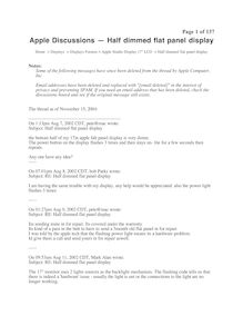 Apple Discussions  Half dimmed flat panel display