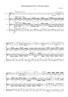 Partition , Mäßig bewegt - Lebhaft, corde quatuor No. 2 en D major  en der Natur 
