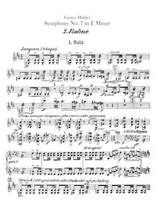 Partition violons II, Symphony No.7, Mahler, Gustav
