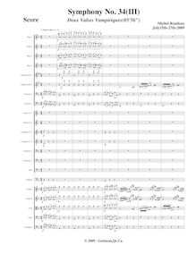 Partition , Deux Valses Vampiriques, Symphony No.34, F major, Rondeau, Michel