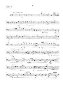 Partition violoncelle 2, corde quintette, Streichquintett mit obligater Sopran-Vokalise im 2. Satz par Albin Fries
