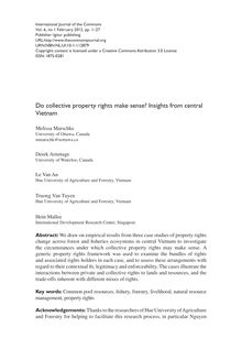 Do collective property rights make sense? Insights from central Vietnam