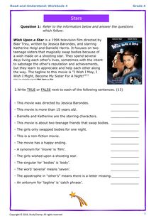 Grade 4 Comprehension: Read & Understand Workbook - Stars