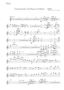 Partition flûte 1/2, Concertstuk piano en orkest, Ostijn, Willy