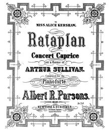 Partition complète, Rataplan, A Concert Caprice on a Theme by Sir Arthur Sullivan