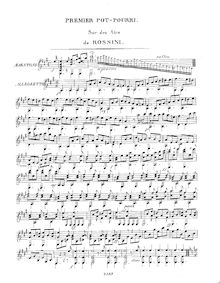 Partition complète (different printing), 4 Potpourris des Plus Jolis Airs des opéras des Rossini, Op.13