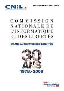 29ème rapport d'activité 2008 de la Commission nationale de l'informatique et des libertés