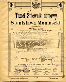 Partition complète, Prząśniczka, The Spinner, Moniuszko, Stanisław