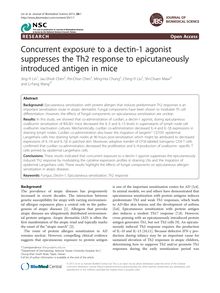 Concurrent exposure to a dectin-1 agonist suppresses the Th2 response to epicutaneously introduced antigen in mice