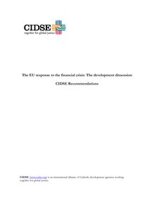 The EU response to the financial crisis: The development dimension ...
