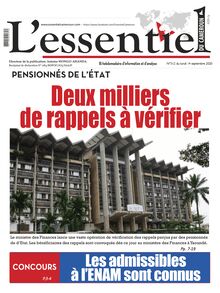 L’Essentiel du Cameroun  n°312 –  du lundi 14 septembre 2020