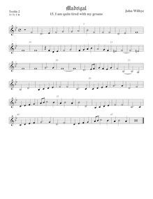 Partition viole de gambe aigue 2, aigu clef, madrigaux - Set 2, Wilbye, John par John Wilbye