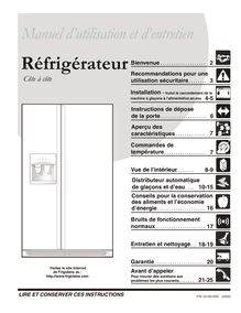 Notice Réfrigérateur Frigidaire  FRS26LF7DS9