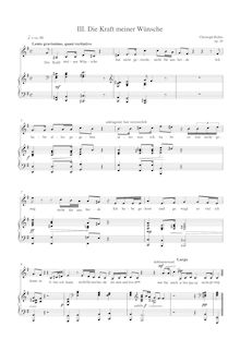 Partition , Die Kraft meiner Wünsche FullScore, Liedzyklus für Bariton, Klavier, Chor und Streicher