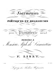 Partition complète (S.154), Harmonies poétiques et religieuses