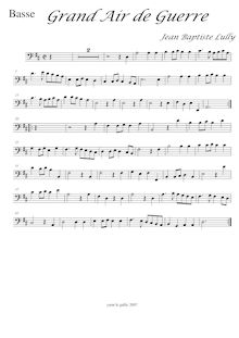 Partition Basse, Concert de violons et de hautbois donné pour le souper du Roy le seize janvier 1707