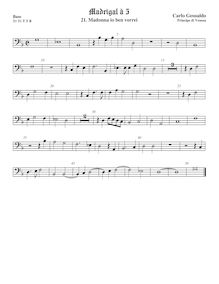 Partition viole de basse, madrigaux, Book 1, Gesualdo, Carlo par Carlo Gesualdo