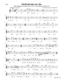 Partition Alto enregistrement , Madrigali A Cinque Voci [Libro Quinto] par Carlo Gesualdo