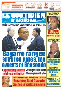 Le Quotidien d’Abidjan n°2847 – Lundi 25 mai 2020
