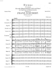 Partition complète, Hymnus an den heiligen Geist, Schubert, Franz par Franz Schubert