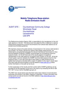 Mobile Phone Base-station audit for Countesthorpe Community College