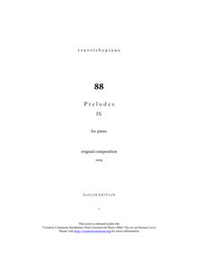 Partition complète, préludes 9th book, tbp 88, (all  24 keys), Novegno, Roberto