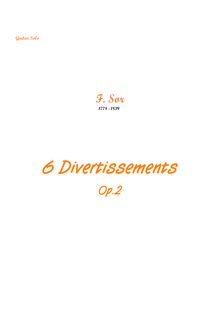 Partition complète, 6 Divertissments Op.2, Sor, Fernando