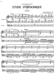 Partition complète, Etude Symphonique, Op.78, Bossi, Marco Enrico