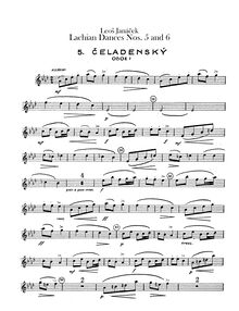 Partition hautbois 1, 2, Lašské Tance, Janáček, Leoš