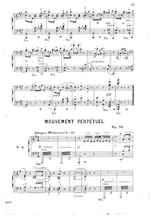 Partition complète, Le Mouvement Perpetuel - Etude de Concert, Ravina, Jean Henri par Jean Henri Ravina