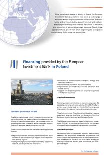 Financing provided by the European Investment Bank in Poland