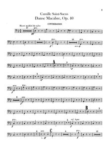 Partition Basses, Danse macabre, Op.40, Poème symphonique d après une poésie de Henri Cazalis
