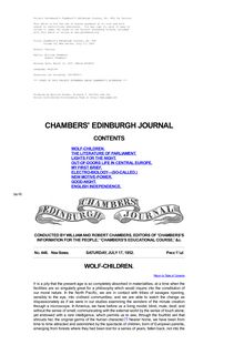 Chambers s Edinburgh Journal, No. 446 - Volume 18, New Series, July 17, 1852