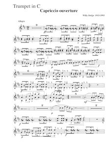 Partition trompette 1/2 (C), Capriccio-ouverture, Ostijn, Willy