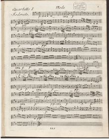 Partition viole de gambe, 6 corde quatuors, Dittersdorf, Carl Ditters von