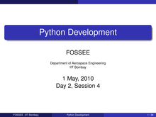 Python Development (session 10)