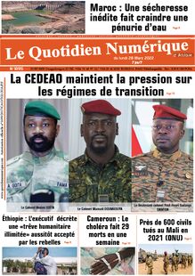 Le Quotidien Numérique d’Afrique n°1895 - du lundi 28 mars 2022
