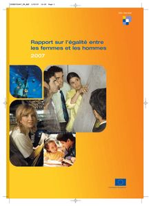 Rapport sur l égalité entre les femmes et les hommes, 2007