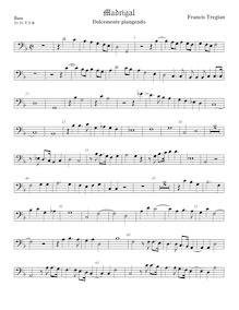 Partition viole de basse, Dolcemente piangendo, Tregian, Francis (the Younger)