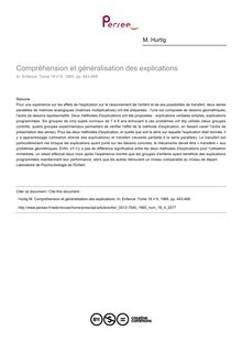 Compréhension et généralisation des explications - article ; n°4 ; vol.18, pg 443-468