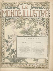LE MONDE ILLUSTRE  N° 1857 du 29 octobre 1892