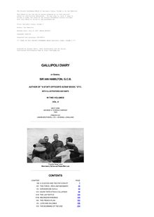 Gallipoli Diary, Volume 2