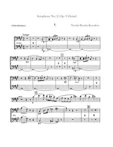 Partition violoncelles, Symphony No.2, Antar (Антар), Rimsky-Korsakov, Nikolay