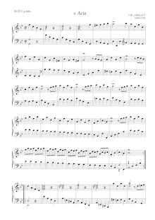 Partition , Aria, Six Suits of leçons pour pour clavecin ou Spinet