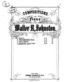 Partition complète, Eglantine, Mazurka Elegant, F major, Johnston, Walter Russel