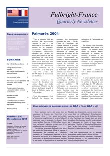 Commission franco-américaine Newsletter 12 pages numéro 12-13 .pub
