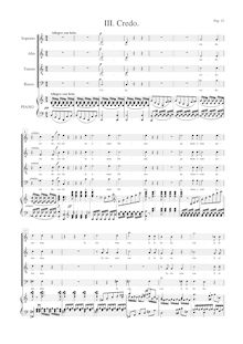 Partition , Credo, Mass en C, Op.86, C major, Beethoven, Ludwig van