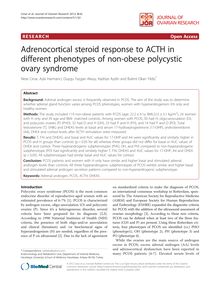Adrenocortical steroid response to ACTH in different phenotypes of non-obese polycystic ovary syndrome