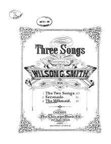 Partition , pour Milkmaid, 3 chansons, Smith, Wilson