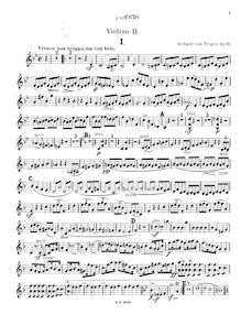 Partition violon 2, corde quatuor No.2, B♭ major, Perger, Richard von